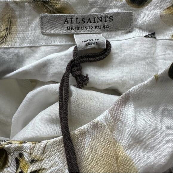 NWT AllSaints Colette Soleil Cutout Linen Minidress - Picture 8 of 16